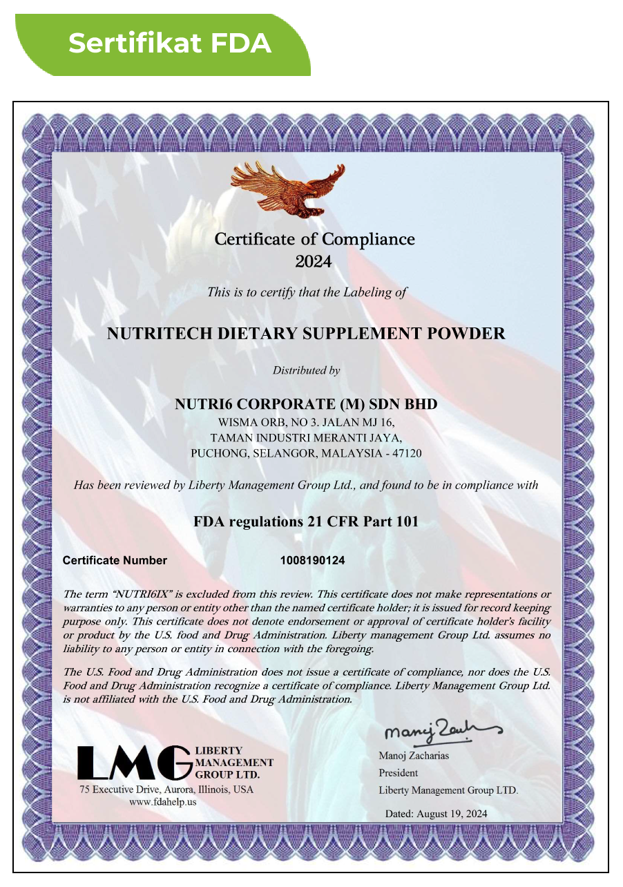 FDA Certificate